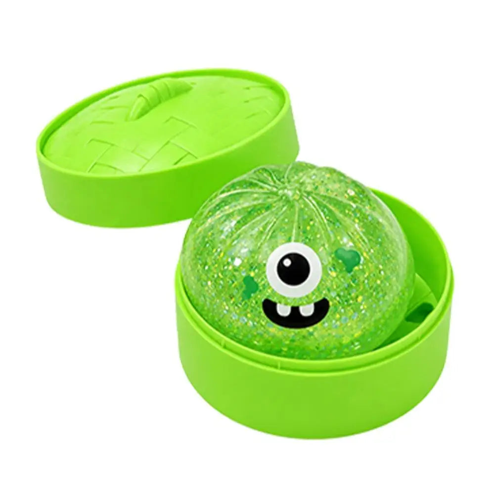 Premium Squishy Steamed Bun Dumpling Toy Slow Rising Glitter Stress Ball Stretchy Decompression Fidget Toy Desk Travel Gift ﻿