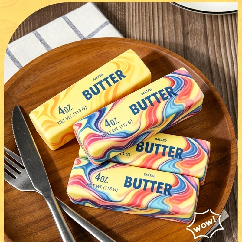 Simulation Butter Stick Squishy Cheese Fidget Toys Squeeze Ornament Office Stress Relief Toy Slow Rise Squeeze Squishy Gifts