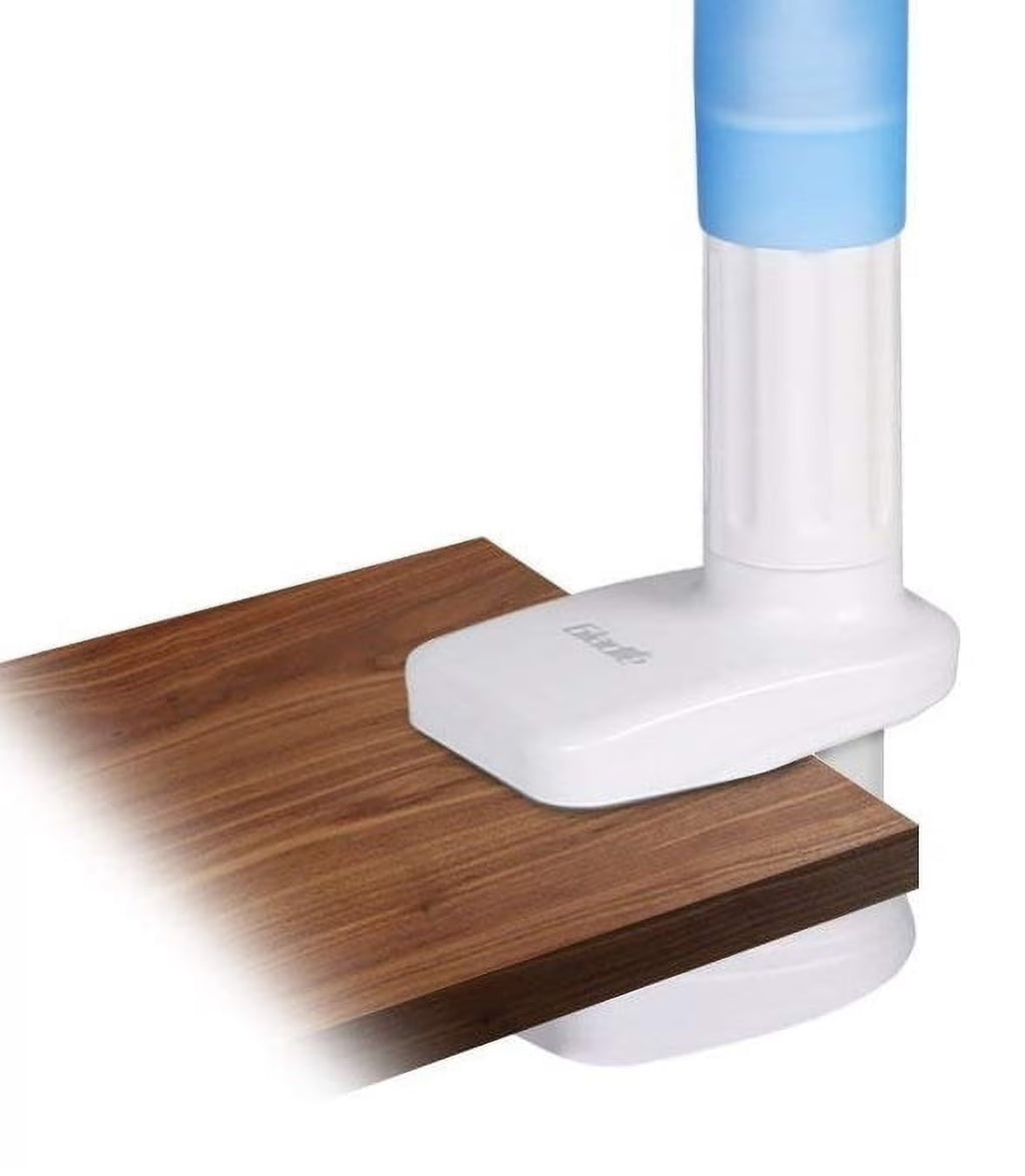 Cell Phone Clip Holder with Rotating Flexible Arm - White