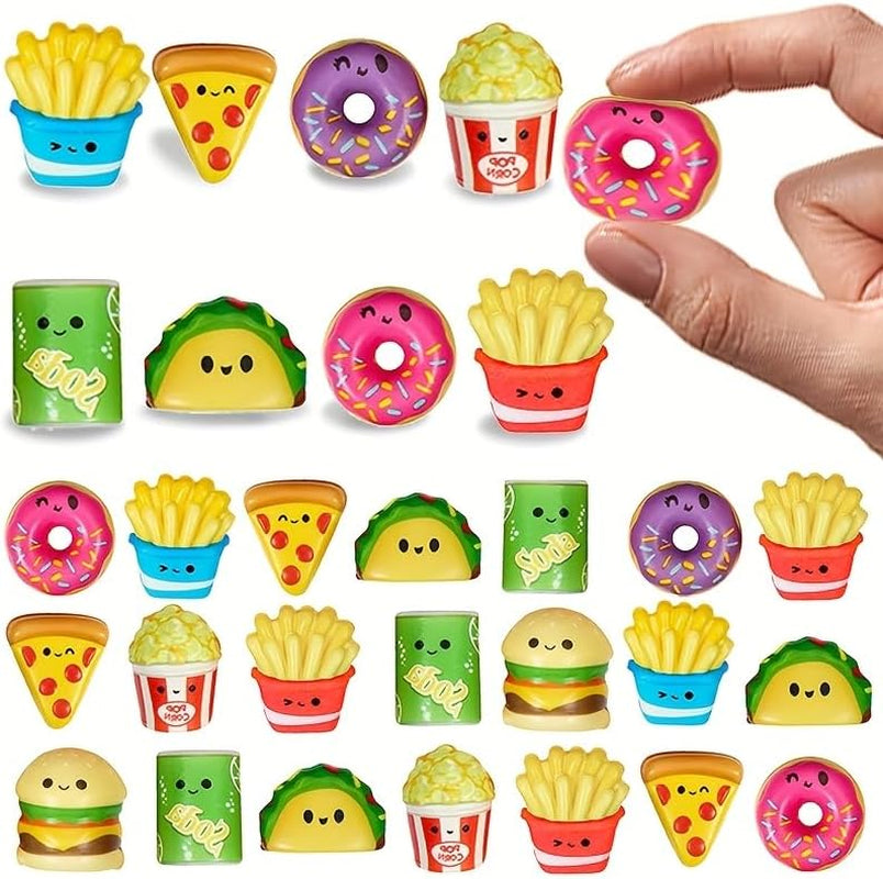 24 Pcs Food Slow Squishy Toys Soft Stress Relief Fidgets Toys for Kids Boys Girls Goodie Bag Christmas Stocking Stuffers Party Favors Treasure Box Classroom Prizes Carnival Gifts