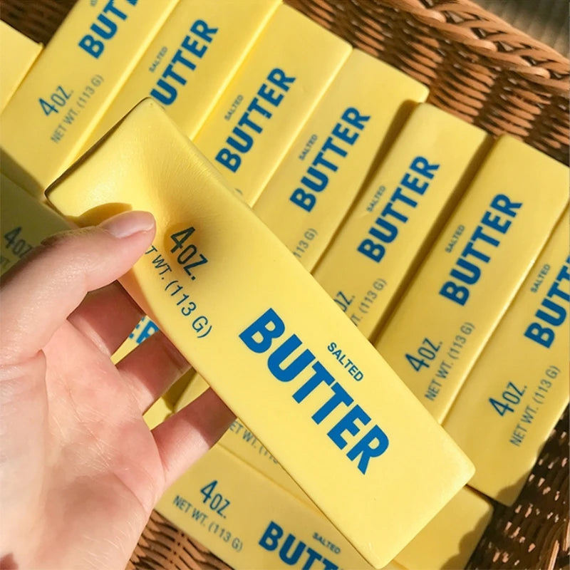 Simulation Butter Stick Squishy Cheese Fidget Toys Squeeze Ornament Office Stress Relief Toy Slow Rise Squeeze Squishy Gifts