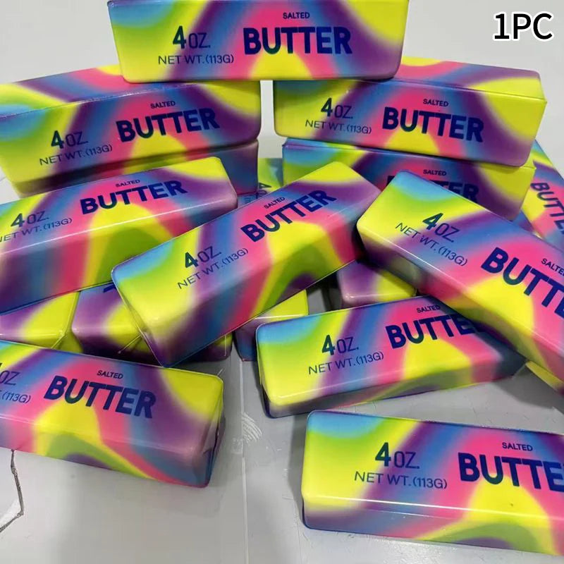 Simulation Butter Stick Squishy Cheese Fidget Toys Squeeze Ornament Office Stress Relief Toy Slow Rise Squeeze Squishy Gifts