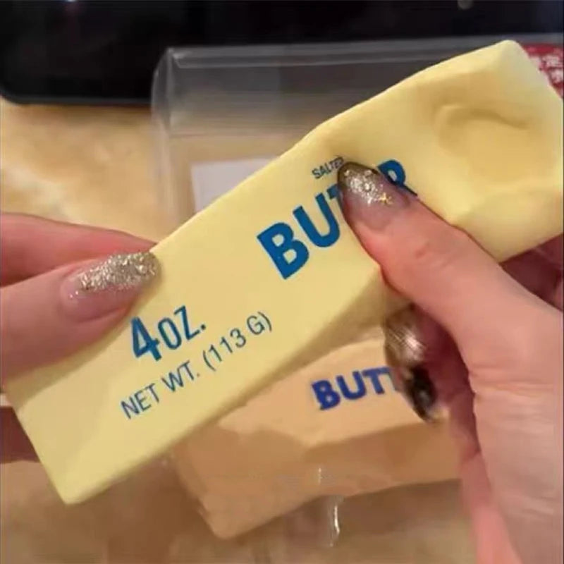 Simulation Butter Stick Squishy Cheese Fidget Toys Squeeze Ornament Office Stress Relief Toy Slow Rise Squeeze Squishy Gifts