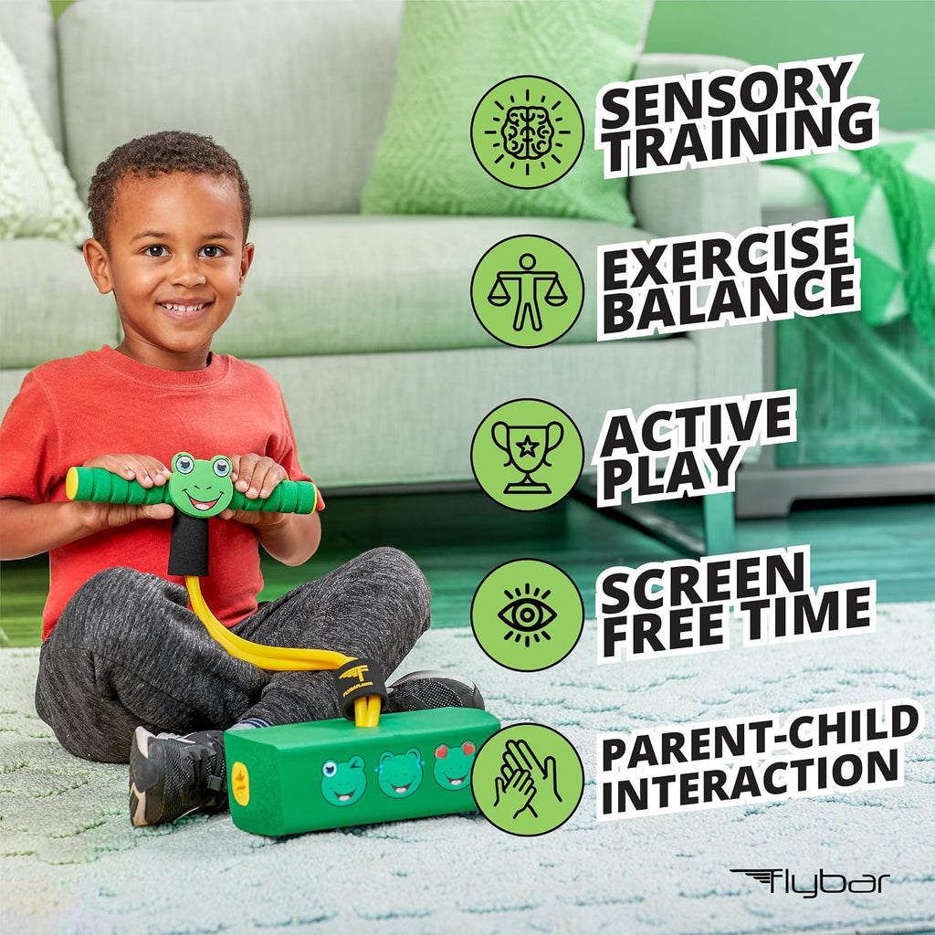 My First Foam Pogo Jumper for Kids Fun and Safe Pogo Stick for Toddlers, Durable Foam and Bungee Jumper for Ages 3 and Up, Supports up to 250Lbs (Frog)