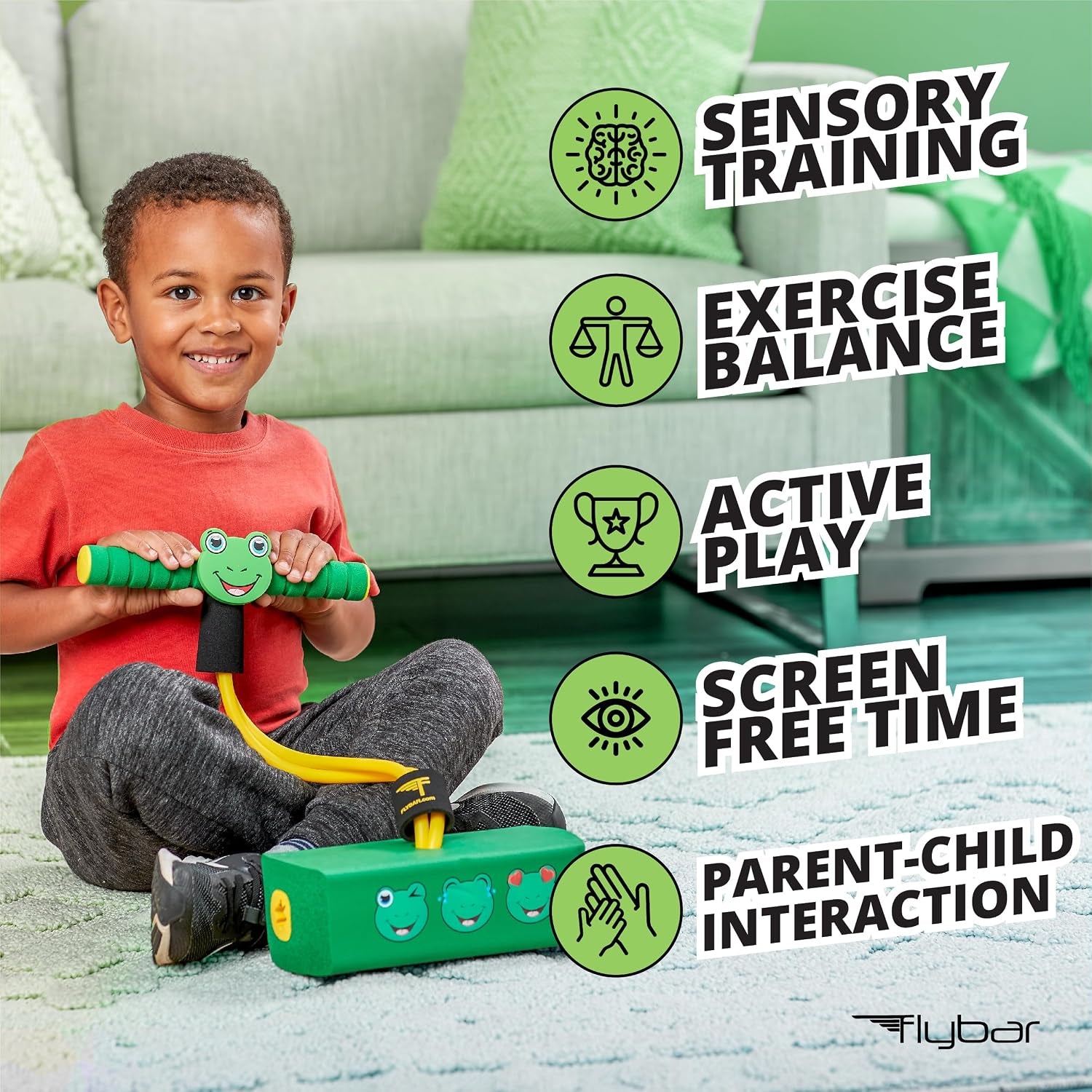 My First Foam Pogo Jumper for Kids Fun and Safe Pogo Stick for Toddlers, Durable Foam and Bungee Jumper for Ages 3 and Up, Supports up to 250Lbs (Frog)