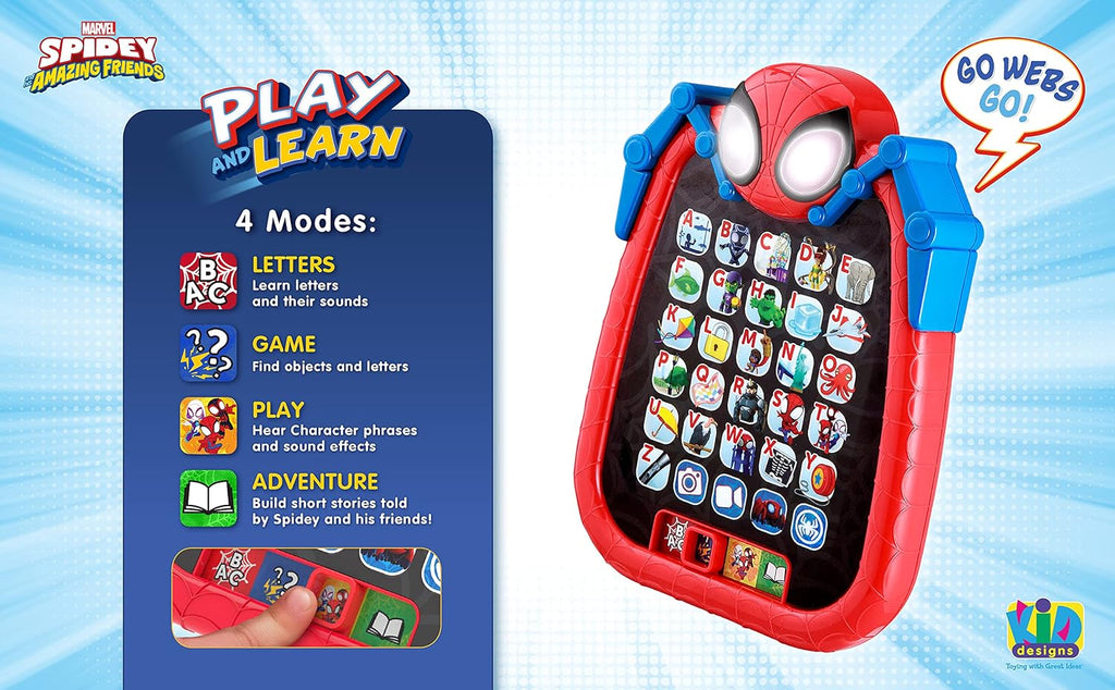 Spidey and His Amazing Friends Kids Tablet for Preschool, Tablet with Educational Games and ABC Learning for Toddlers Aged 3 and Up