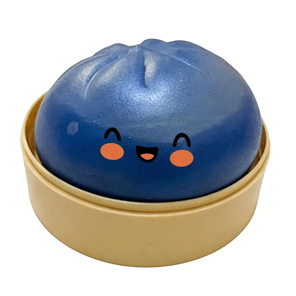 Premium Squishy Steamed Bun Dumpling Toy Slow Rising Glitter Stress Ball Stretchy Decompression Fidget Toy Desk Travel Gift ﻿