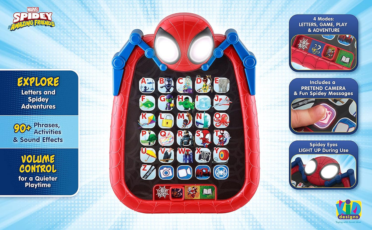 Spidey and His Amazing Friends Kids Tablet for Preschool, Tablet with Educational Games and ABC Learning for Toddlers Aged 3 and Up