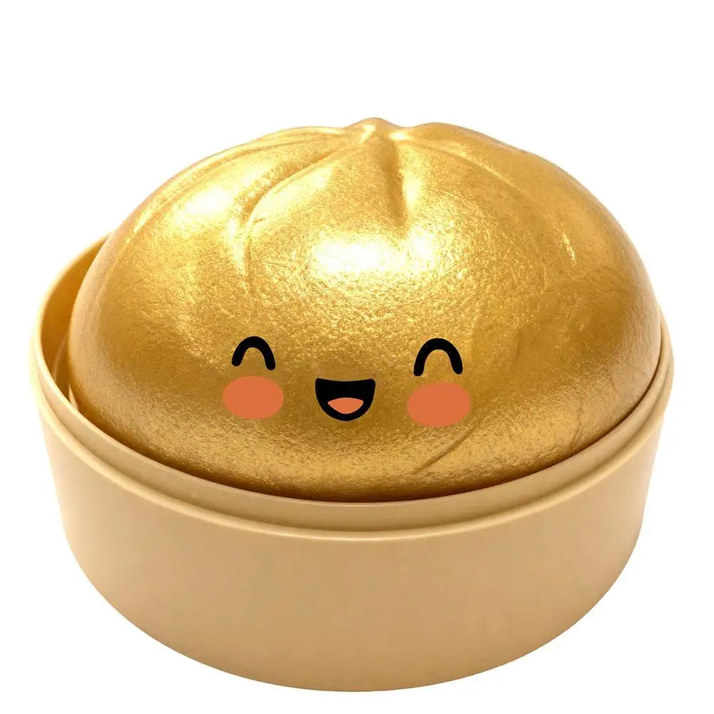 Premium Squishy Steamed Bun Dumpling Toy Slow Rising Glitter Stress Ball Stretchy Decompression Fidget Toy Desk Travel Gift ﻿