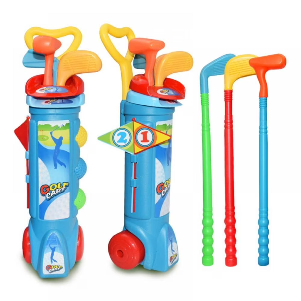 Kids Golf Club Set - Toddler Golf Ball Game Play Set Sports Toys Gift for Boys Girls 3 4 5 6 Year Old (Blue)