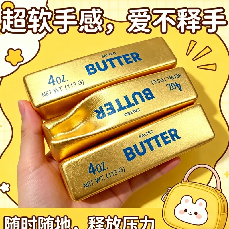 Simulation Butter Stick Squishy Cheese Fidget Toys Squeeze Ornament Office Stress Relief Toy Slow Rise Squeeze Squishy Gifts